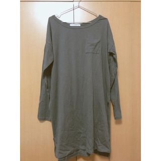 レイカズン(RayCassin)の長袖Tシャツワンピース ブラウン 茶色(ひざ丈ワンピース)