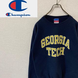 チャンピオン(Champion)のチャンピオン 90s カレッジ　スウェット ビッグロゴ　ネイビー(スウェット)