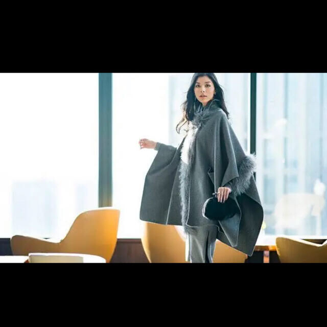 正規輸入代理店 Max Mara Weekend ケープコート ファー付 ロングコート