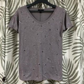 ジェイクルー(J.Crew)の美品です！キラキラビジューがいっぱいのTシャツ トップス カットソー(Tシャツ(半袖/袖なし))