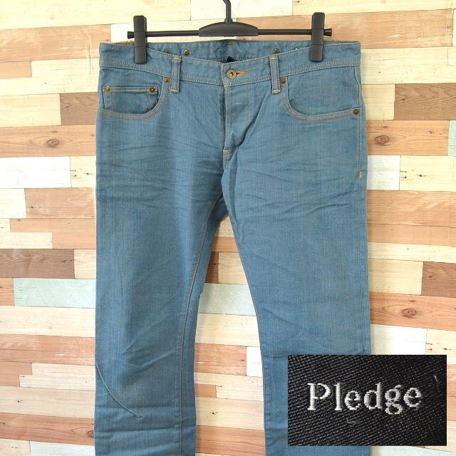 Pledge(プレッジ)の【Pledge】 美品 プレッジ ストレートジーンズ デニム サイズ50 メンズのパンツ(デニム/ジーンズ)の商品写真