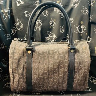 セリーヌ(celine)の美品！セリーヌ　Cマカダム  ヴィンテージ　ボストン型ハンドバッグ(ハンドバッグ)