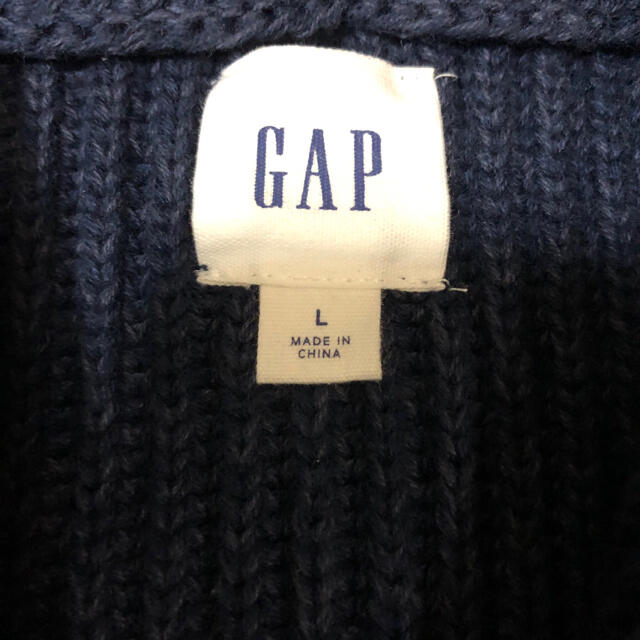 GAP(ギャップ)のGAP ショールカラー ニット カーディガン ネイビー 紺色 カウチンセーター メンズのトップス(カーディガン)の商品写真