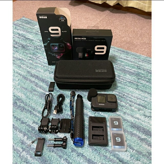 GoPro(ゴープロ)のGopro HERO9 + Media Module + Head strap スマホ/家電/カメラのカメラ(コンパクトデジタルカメラ)の商品写真