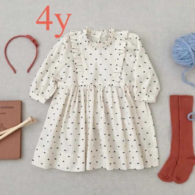 4Y着丈57cm素材新品タグ付き♡ SOOR PLOOM ワンピース 4y