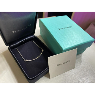 ティファニー(Tiffany & Co.)のTiffany ティファニー Tスマイルネックレス ホワイトゴールド(ネックレス)