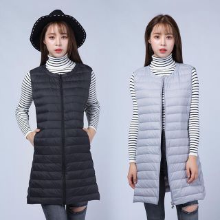 ザラ(ZARA)のロングダウンベスト　ブラック　おしりまであったか♡ 冬　ダウンベスト(ダウンジャケット)