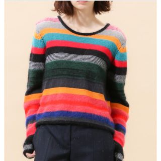 【Paul Smith】美品 ニット セーター ボーダー マルチカラー 英国製☆メンズ