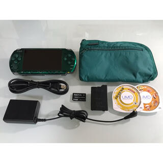 プレイステーションポータブル(PlayStation Portable)のPSP-3000  スピリティッドグリーン(携帯用ゲーム機本体)