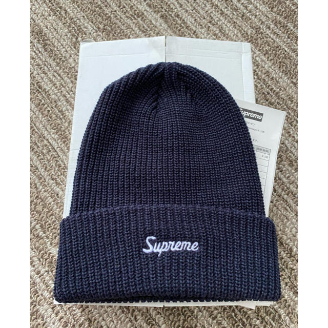 Supreme Loose Gauge Beanie Navy ビーニー