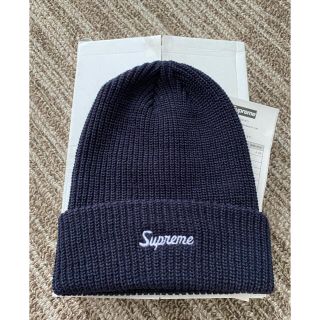 シュプリーム(Supreme)のsupreme Loose Gauge Beanie Navy シュプリーム(ニット帽/ビーニー)