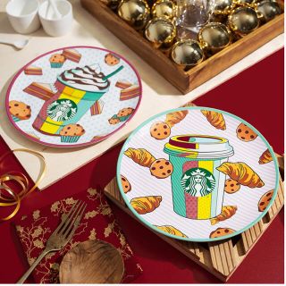 スターバックスコーヒー(Starbucks Coffee)の【新品/シンガポール限定】スタバ メラミンプレート2枚セット(食器)