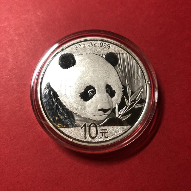 2018  パンダ銀貨 10元 1オンス