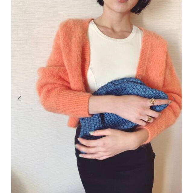 petit lulu mohair cardigan orange ????