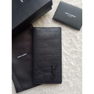 サンローラン(Saint Laurent)のSAINT LAURENT サンローラン クロコ モノグラム 長財布(長財布)