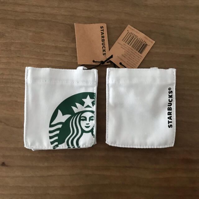 Starbucks Coffee(スターバックスコーヒー)のスタバ　ミニバッグ　２つ インテリア/住まい/日用品のインテリア小物(小物入れ)の商品写真