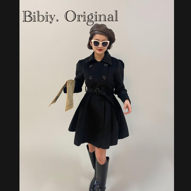 bibiy. original soutien collar belt coat