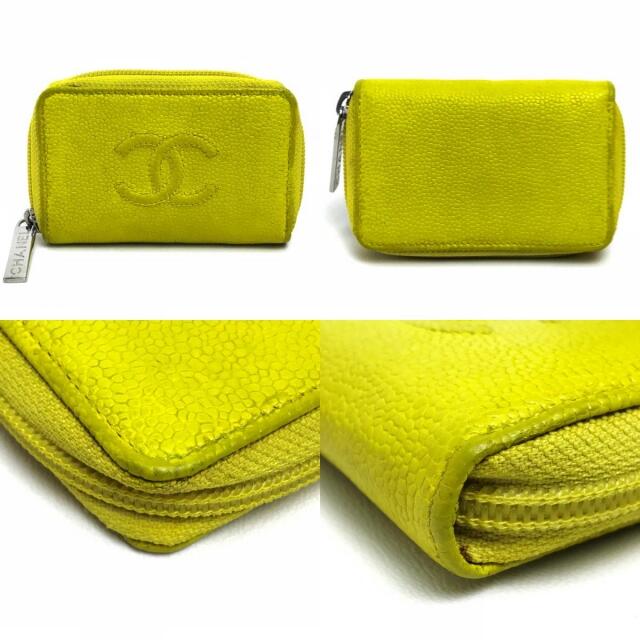 CHANEL - シャネル CCココマーク コインケース A68890 ネオンイエロー