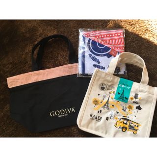 ゴディバ　カルディ　トートバッグ＆手ぬぐいバッグセット❤︎(エコバッグ)