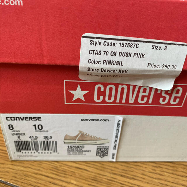 CONVERSE(コンバース)のct70 DUSK PINK　26.5cm メンズの靴/シューズ(スニーカー)の商品写真
