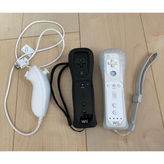 ウィー(Wii)のWiiリモコン♡3点セット♡ホワイト&ブラック&ヌンチャク(その他)