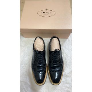 プラダ(PRADA)のプラダ　革靴　レディース　37.5(スニーカー)