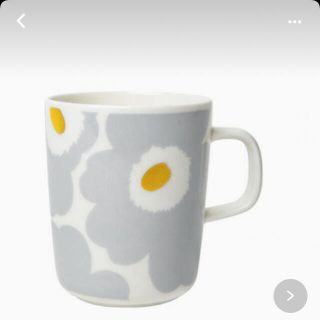 マリメッコ(marimekko)の新品　マリメッコ　ウニッコ　マグカップ　ホワイト×グレー×ゴールド(グラス/カップ)