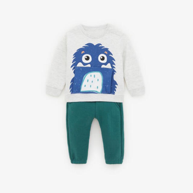 ZARA KIDS(ザラキッズ)のちょこ様　ZARABaby モンスタープリントスウェット　セットアップ キッズ/ベビー/マタニティのキッズ服男の子用(90cm~)(パンツ/スパッツ)の商品写真