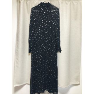 ザラ(ZARA)のキーキー様専用 一度着用美品　ZARA ドット柄ワンピース　オケージョン対応(ロングワンピース/マキシワンピース)