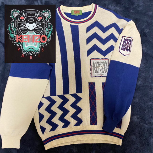 90s KENZO ニット ワッペン