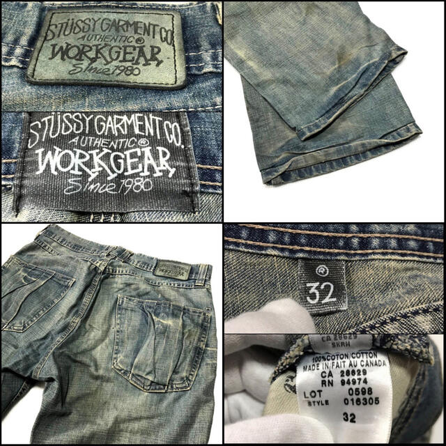 STUSSY(ステューシー)のSTUSSY ステューシー  WORKGEAR ワークギア ヴィンテージ 加工 メンズのパンツ(デニム/ジーンズ)の商品写真