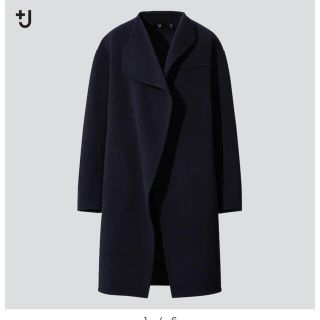 ユニクロ(UNIQLO)のユニクロ　プラスj カシミヤブレンドノーカラーコート(ロングコート)