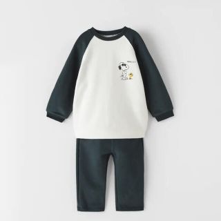 ザラキッズ(ZARA KIDS)の新品　スヌーピー　セットアップ(Tシャツ/カットソー)