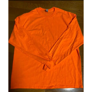 オレンジ　ロンT(Tシャツ/カットソー(七分/長袖))