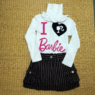 タートルロンT　&　スカート　セット　Barbie　100cm ガールズ(Tシャツ/カットソー)