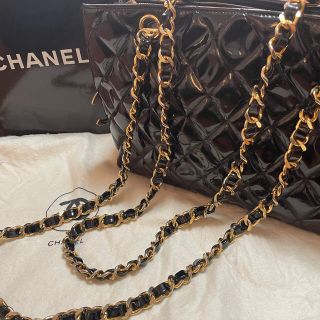 シャネル(CHANEL)のシャネル　CHANEL エナメルバッグ　チェーン　マトラッセ(ショルダーバッグ)