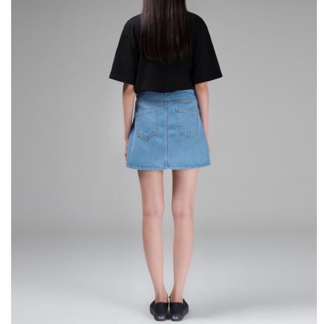 mixxmix(ミックスエックスミックス)のデニムスカート レディースのスカート(ひざ丈スカート)の商品写真