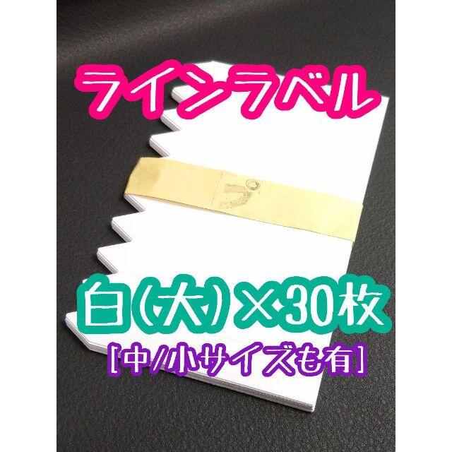 ◎30枚◎ 白 (大) ラインラベル 園芸ラベル カラーラベル 8色 ハンドメイドのフラワー/ガーデン(プランター)の商品写真