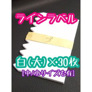 ◎30枚◎ 白 (大) ラインラベル 園芸ラベル カラーラベル 8色(プランター)