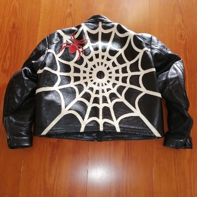 2020セール 超希少 バンソン スパイダー レザージャケット 蜘蛛の巣 レザージャケット