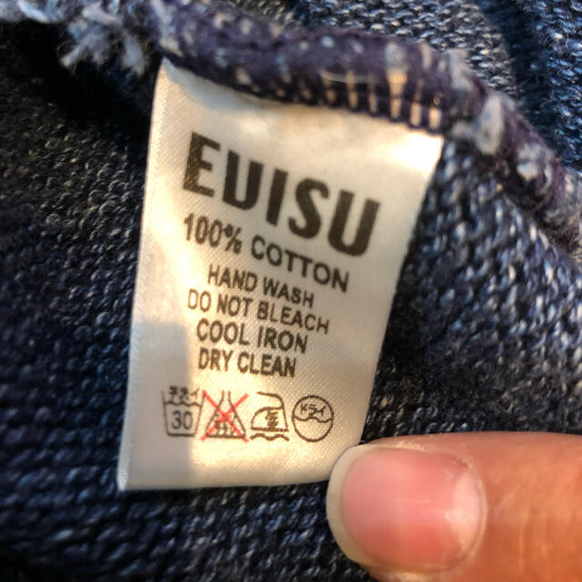 EVISU(エビス)の【ピエロ様専用】エヴィス インディゴ染め コットンニット サイズ42 メンズのトップス(ニット/セーター)の商品写真