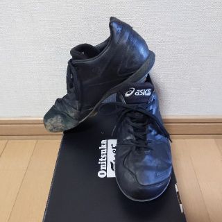 アシックス(asics)のアシックスasics野球スパイクピーカン付き黒23.5cmユーズド(シューズ)