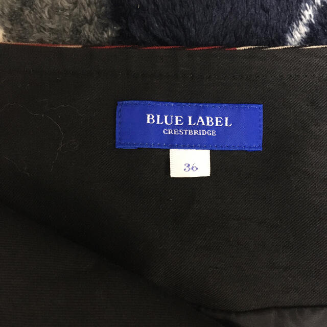 BURBERRY BLUE LABEL(バーバリーブルーレーベル)のブルーレーベルクレストブリッジ　ボックスプリーツチェックスカート（サイズ36） レディースのスカート(ひざ丈スカート)の商品写真