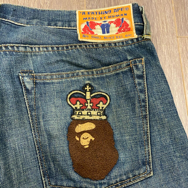 取扱店舗限定アイテム A BATHING APE エイプ BAPE デニム パンツ gパン