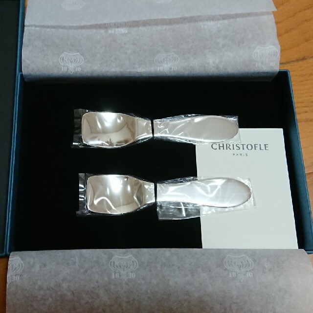 WEDGWOOD(ウェッジウッド)の最終お値下げ【新品・未使用】Christofle クリストフルデザートスプーン インテリア/住まい/日用品のキッチン/食器(カトラリー/箸)の商品写真