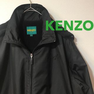 ケンゾー(KENZO)の【Street】KENZO 中綿 ナイロンジャケット パーカー 裏起毛 ブラック(ナイロンジャケット)