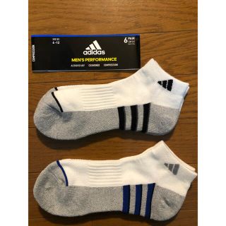 アディダス(adidas)のアディダス／メンズ ソックス2足(黒・紺)／25〜28cm(ソックス)