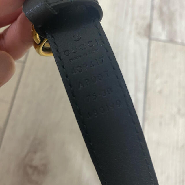 Gucci - GGマーモント シャイニーバックルレザーベルトの通販 by
