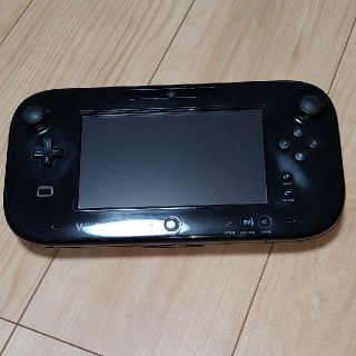 ウィーユー(Wii U)の【動作確認済】WiiU　ゲームパット　クロ(家庭用ゲーム機本体)