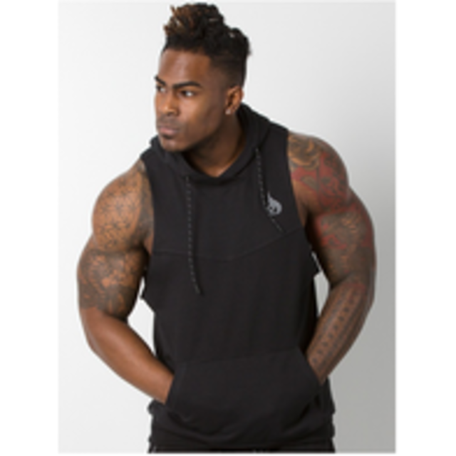 PUMP SLEEVELESS HOODIE BLACK[XL]